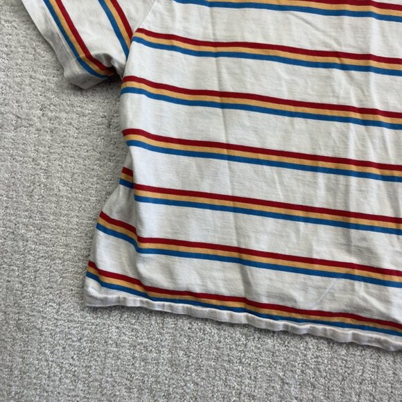 Vans Womens Colorful Striped Short Sleeve Cropped T-Shirt Size L Retro Skater - Picture 15 of 15